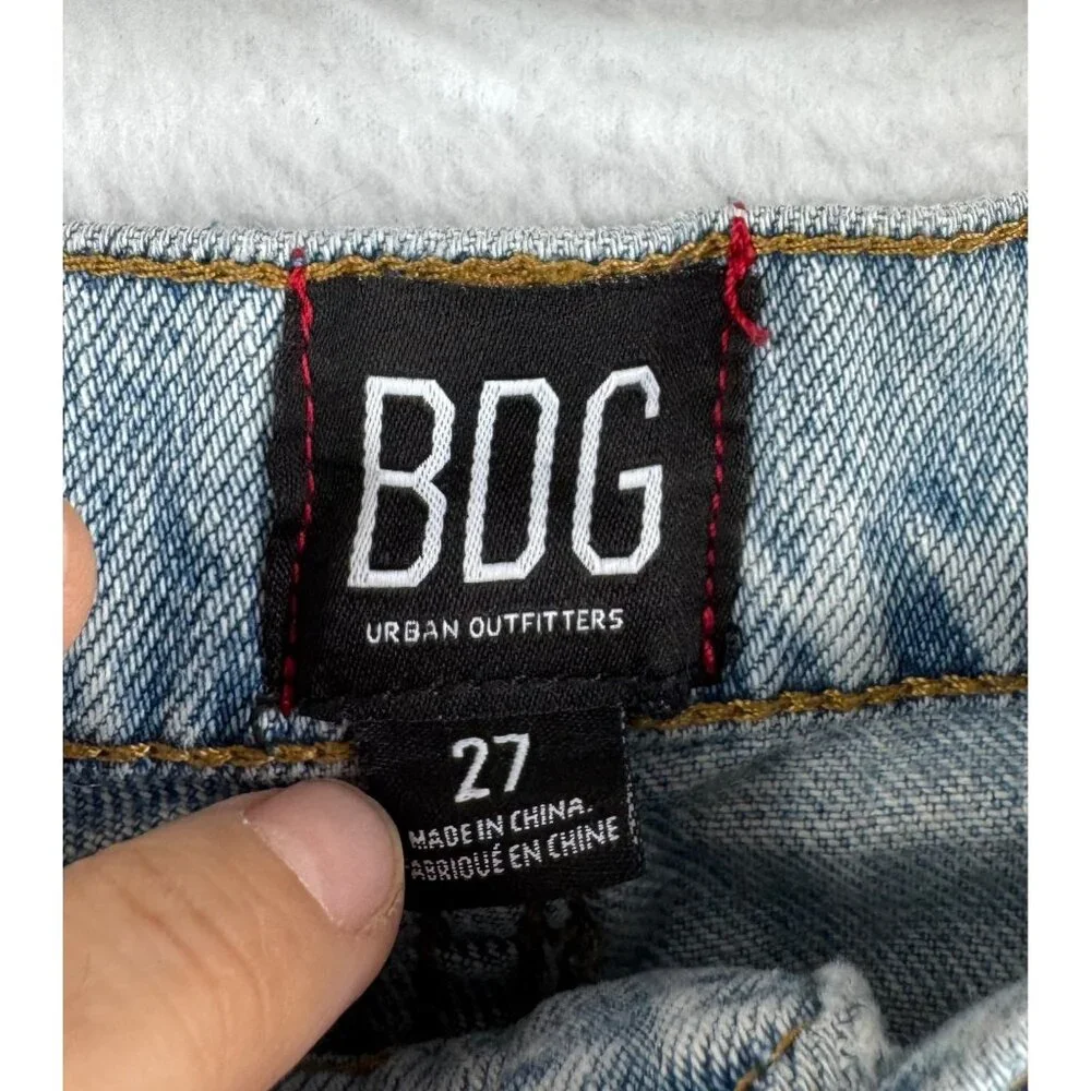 Urban Outfitters BDG Straight leg crop boyfriend‎ jeans light 90s sz 27